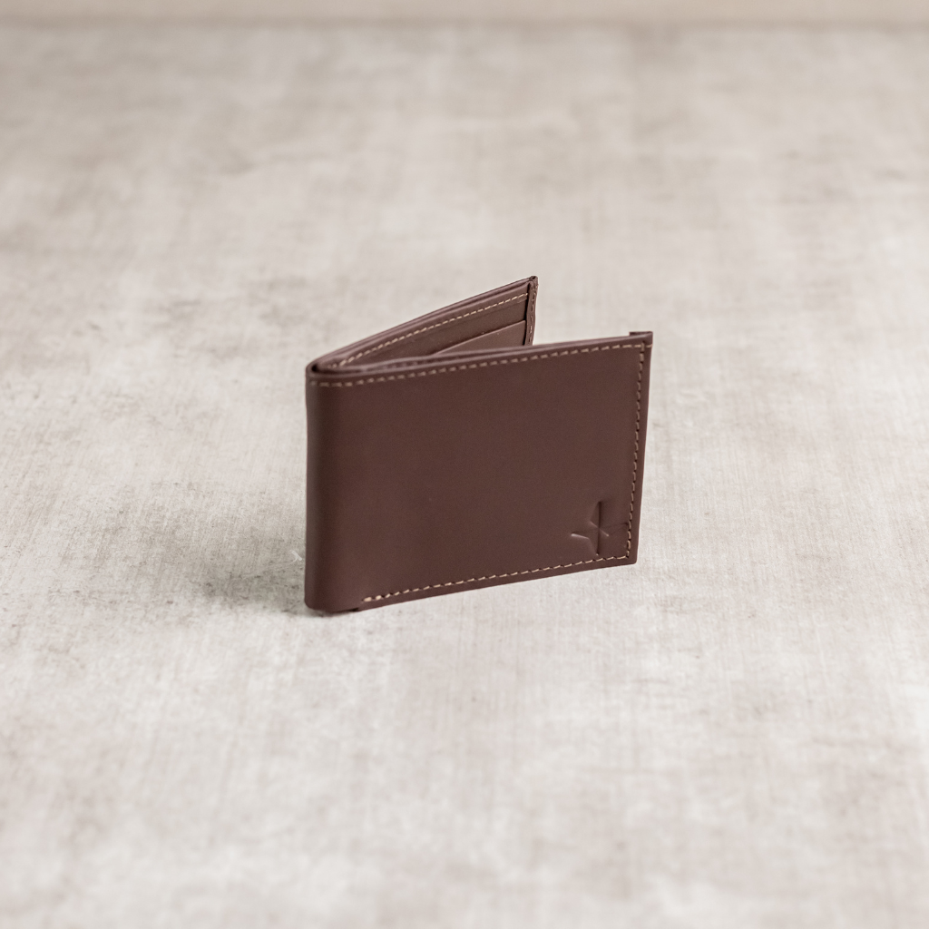 Billetera de cuero Baco logo estrella