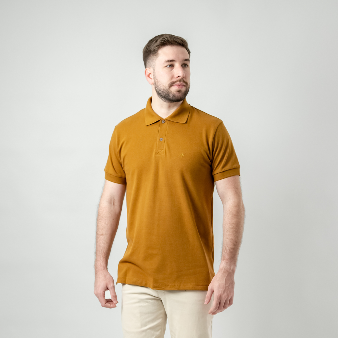 Remera tipo Polo con Bordado