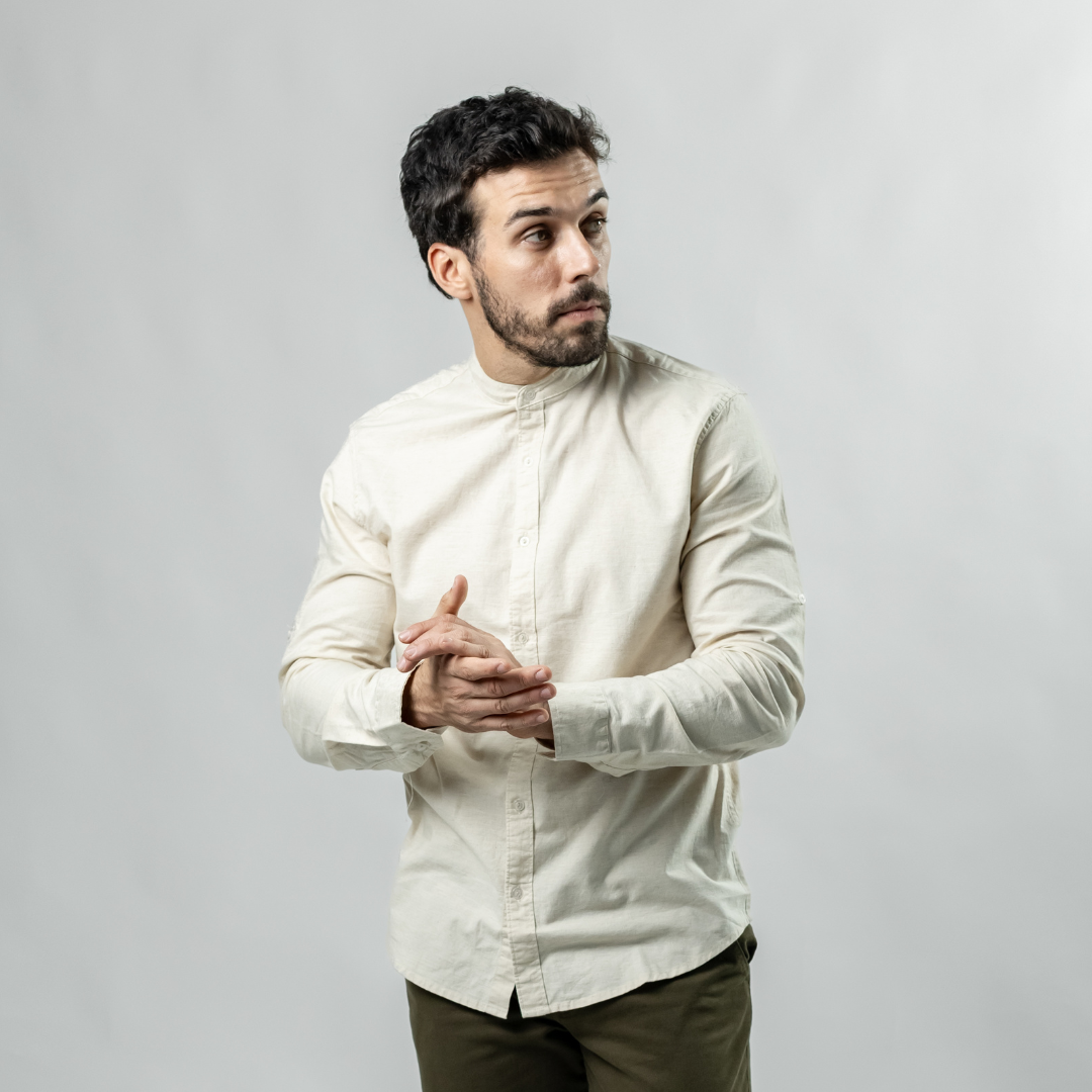 Camisa Baco Cuello Mao Mangas Largas