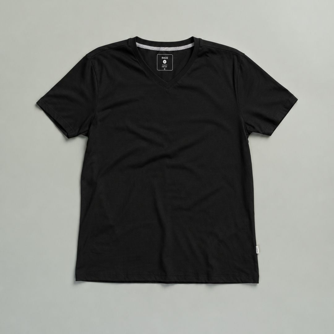 Remera cuello en V confort
