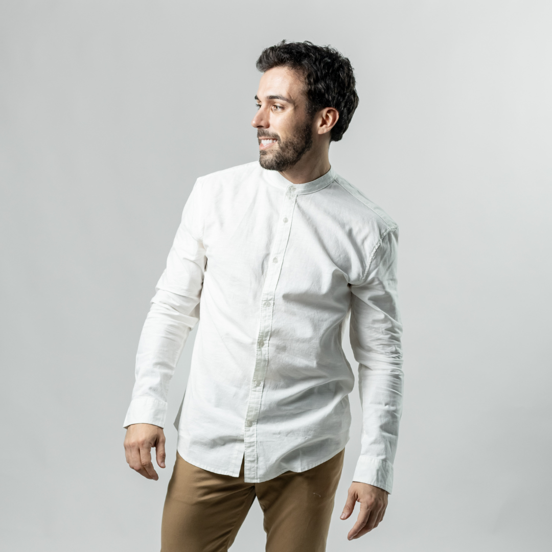 Camisa Baco Cuello Mao Mangas Largas