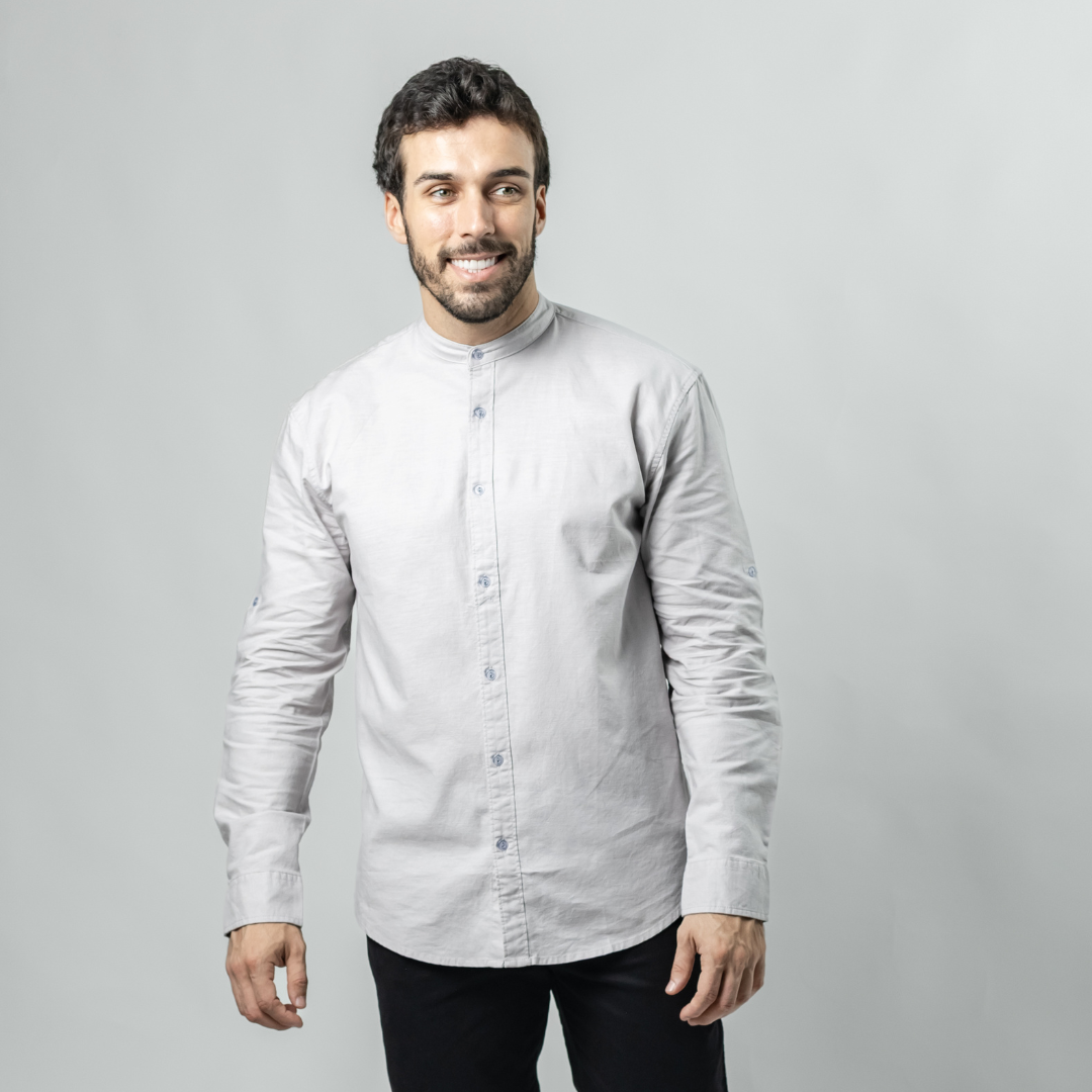 Camisa Baco Cuello Mao Mangas Largas