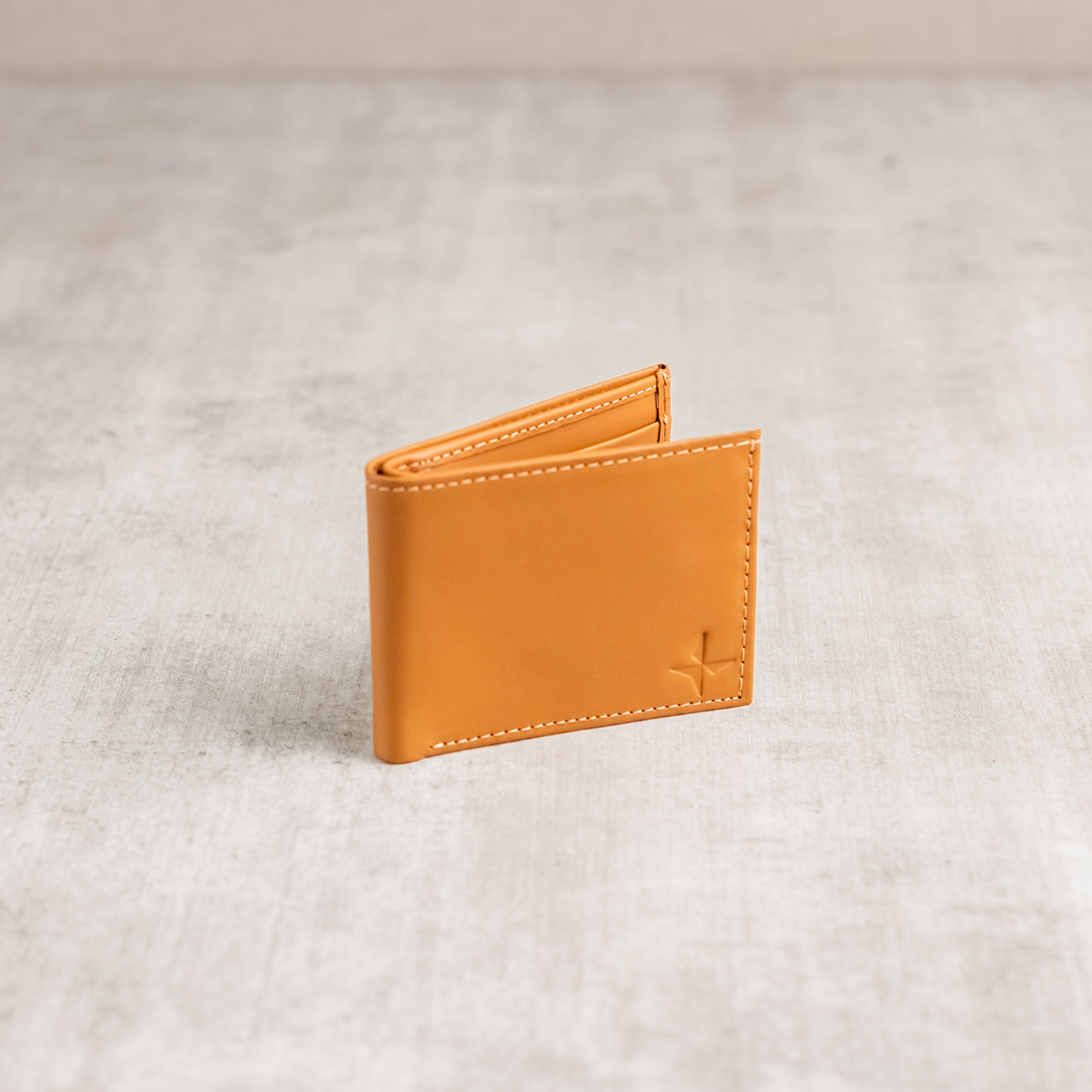 Billetera de cuero Baco logo estrella