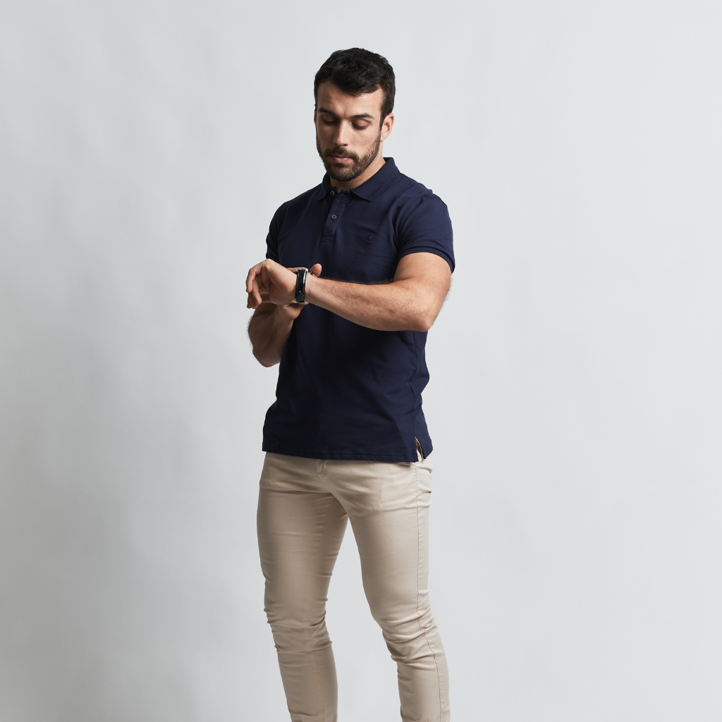 Remera Baco tipo Polo Premiun con Bordado