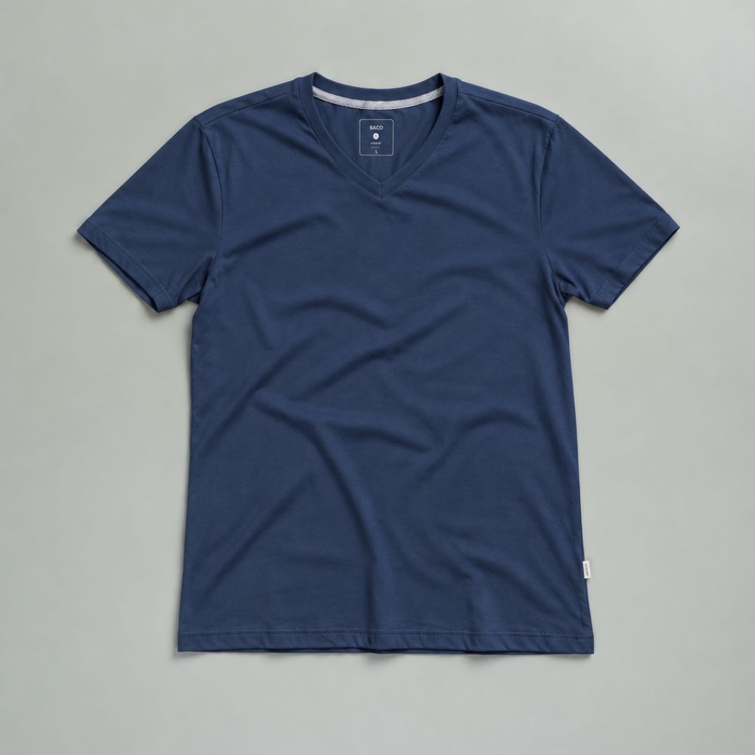 Remera cuello en V confort