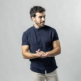 Camisa Baco Cuello Mao Mangas Cortas