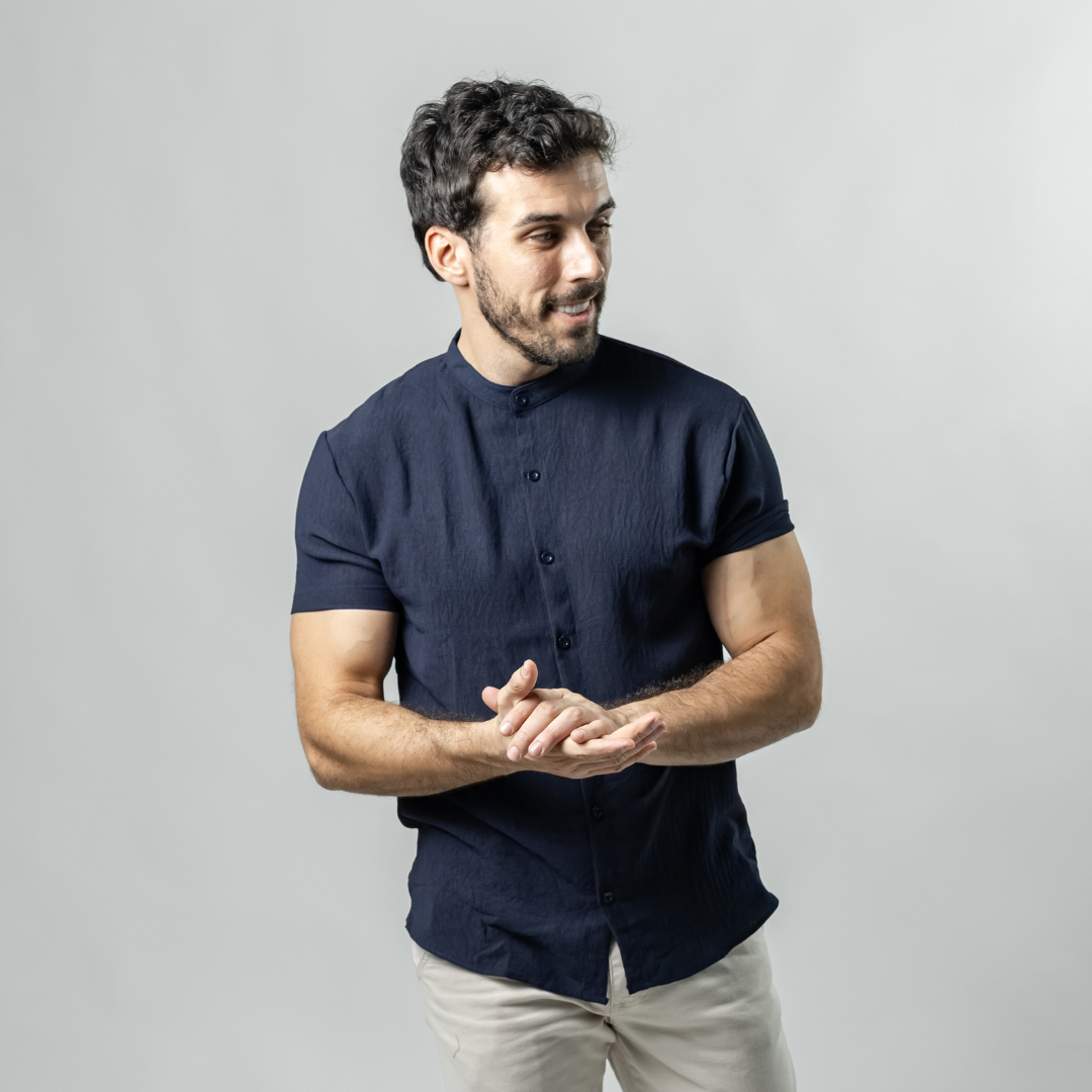 Camisa Baco Cuello Mao Mangas Cortas