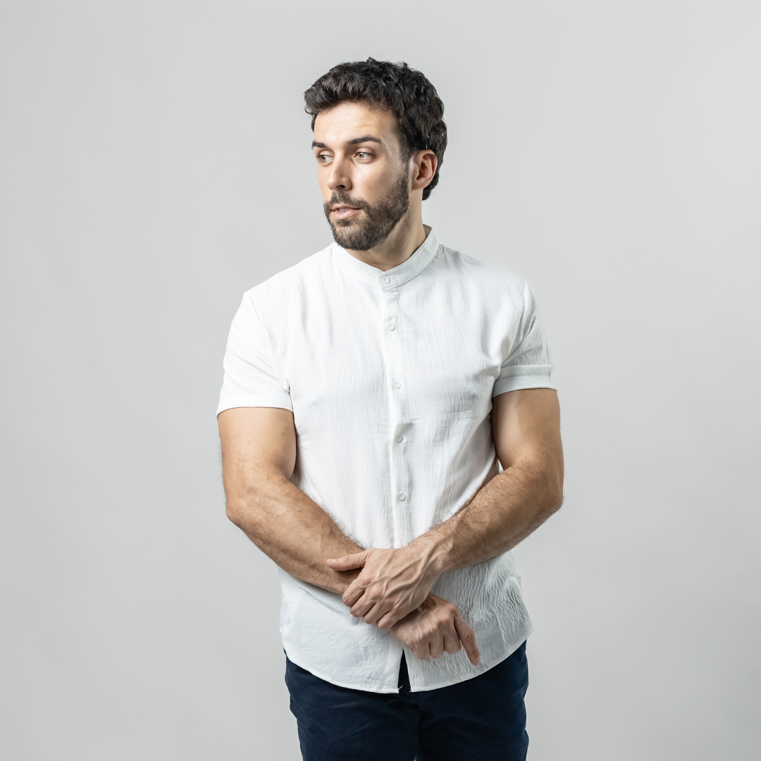 Camisa Baco Cuello Mao Mangas Cortas