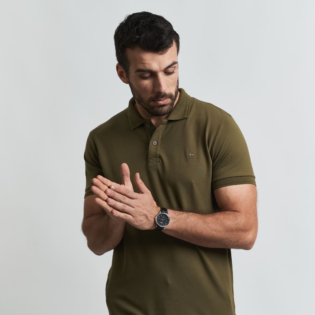 Remera Baco tipo Polo Premiun con Bordado