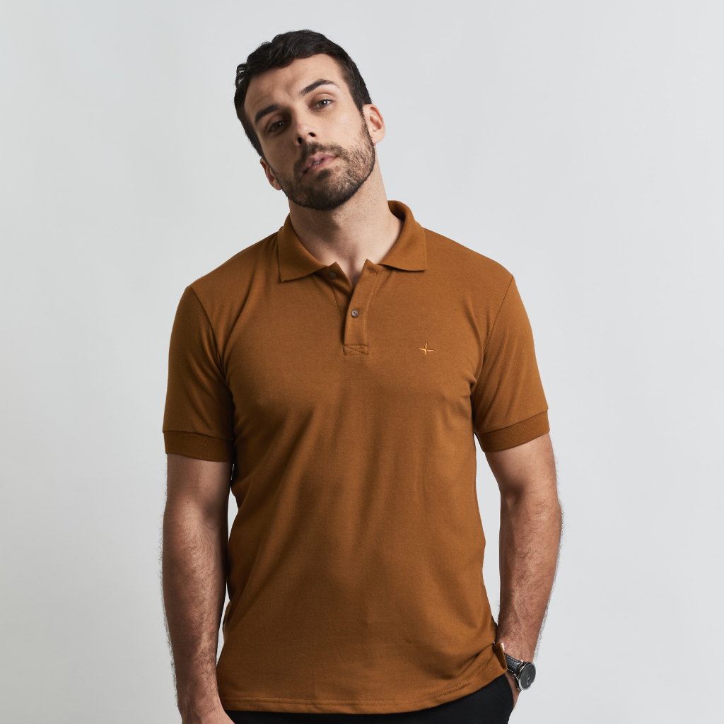 Remera tipo Polo con Bordado