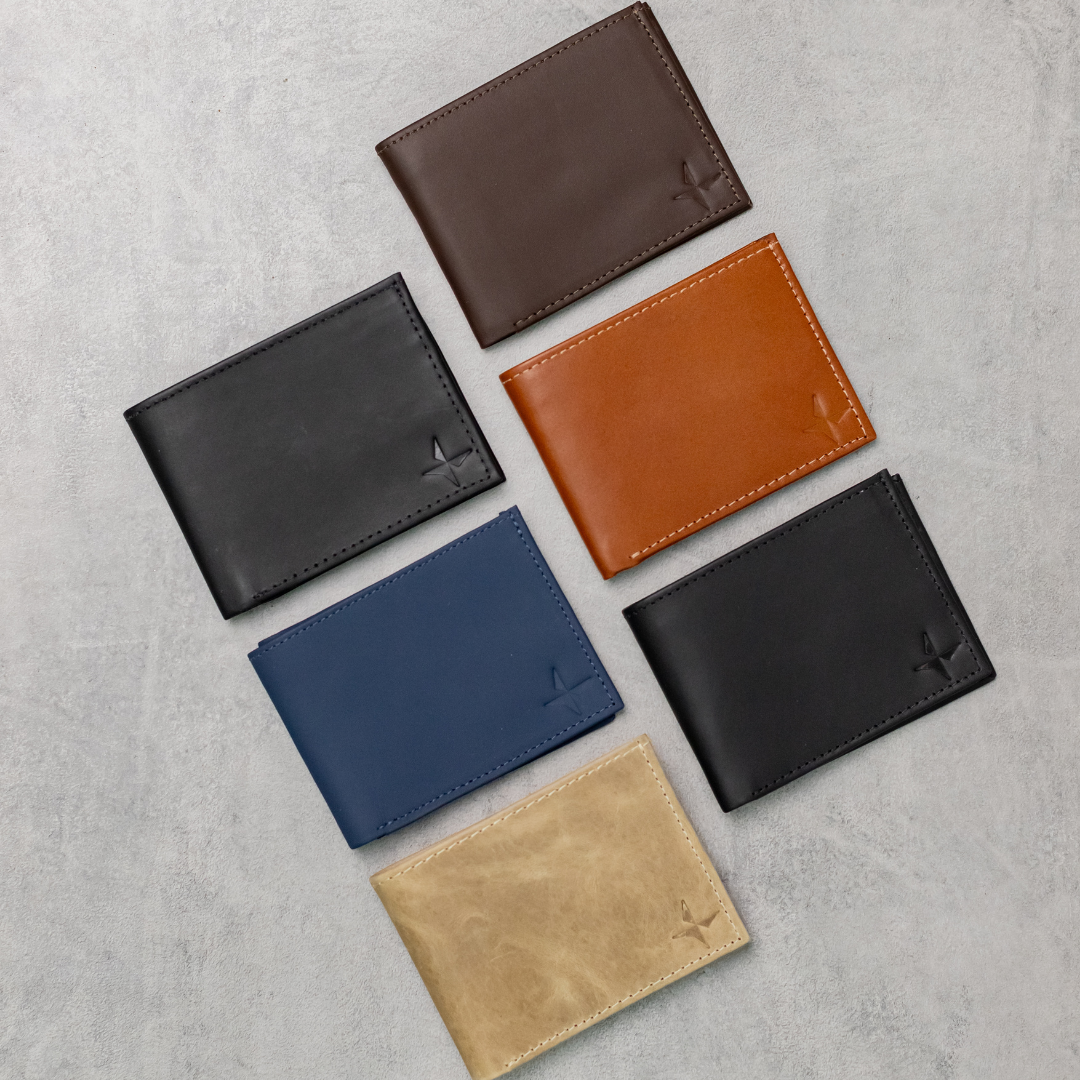 Billetera de cuero Baco logo estrella