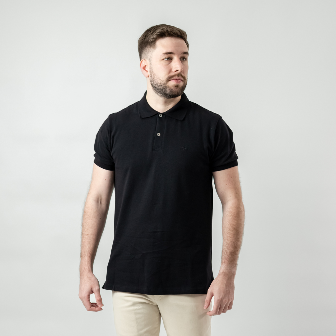 Remera tipo Polo con Bordado