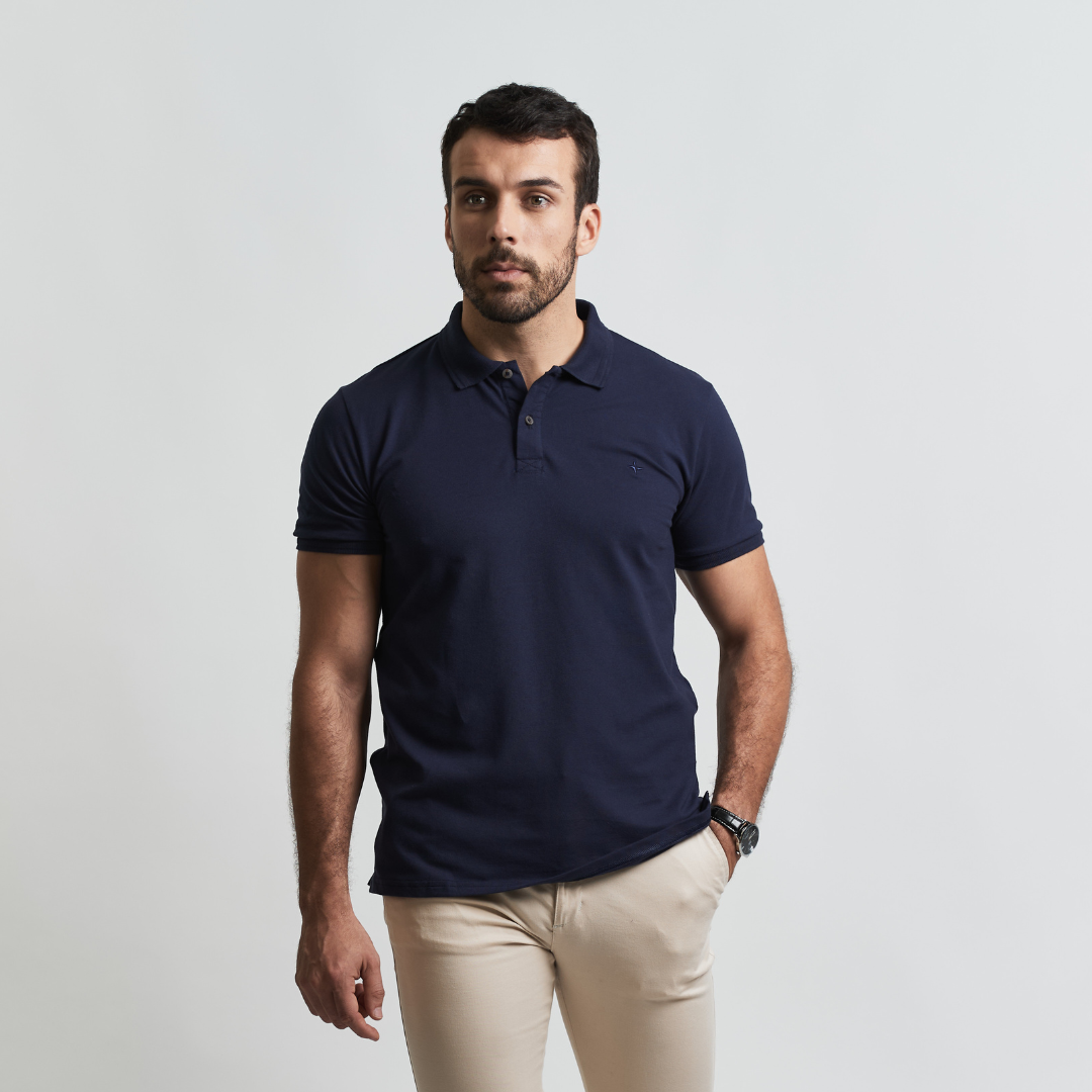 Remera Baco tipo Polo Premiun con Bordado