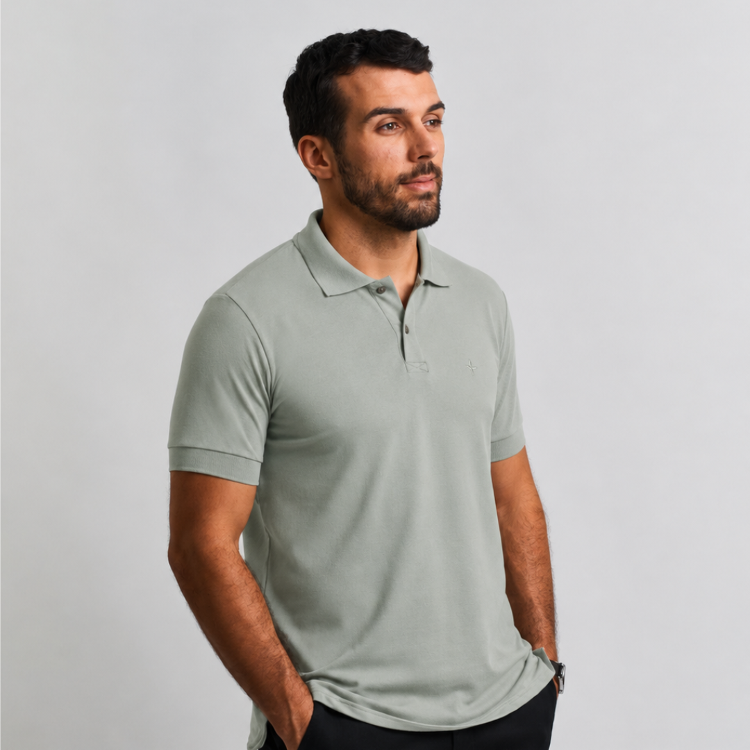 Remera Baco tipo Polo Premiun con Bordado