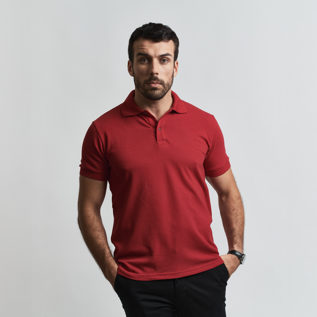 Remera Baco tipo Polo Premiun con Bordado