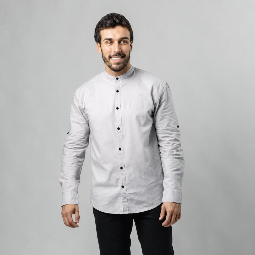 Camisa Baco Cuello Mao Mangas Largas