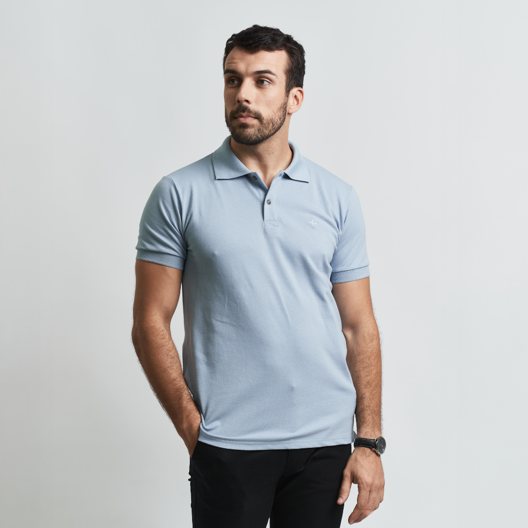 Remera Baco tipo Polo Premiun con Bordado