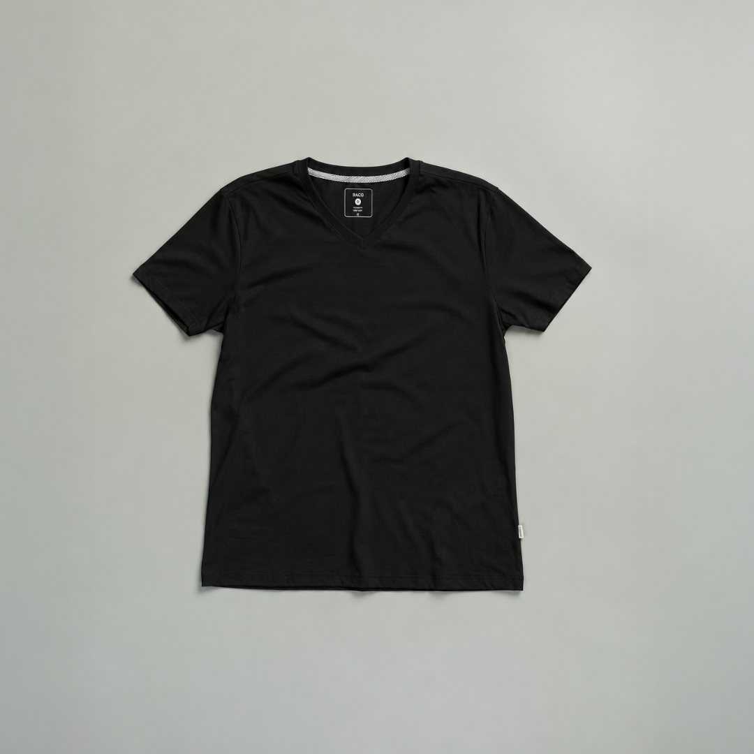 Remera cuello en V confort