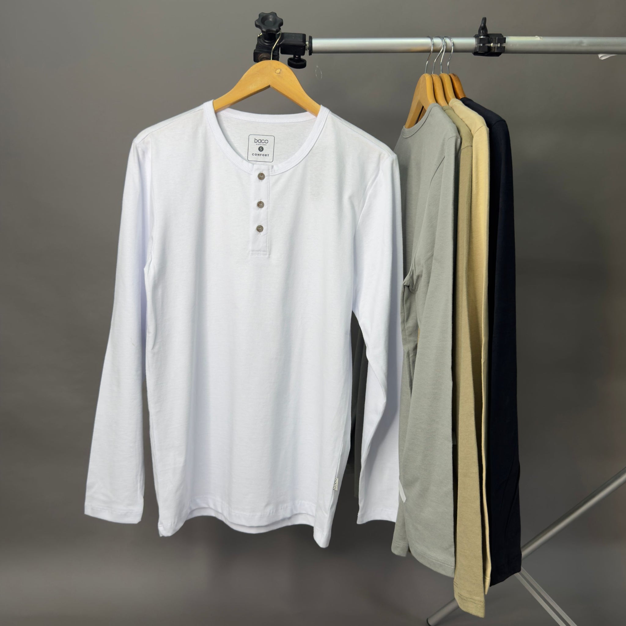 Mangas largas confort con boton