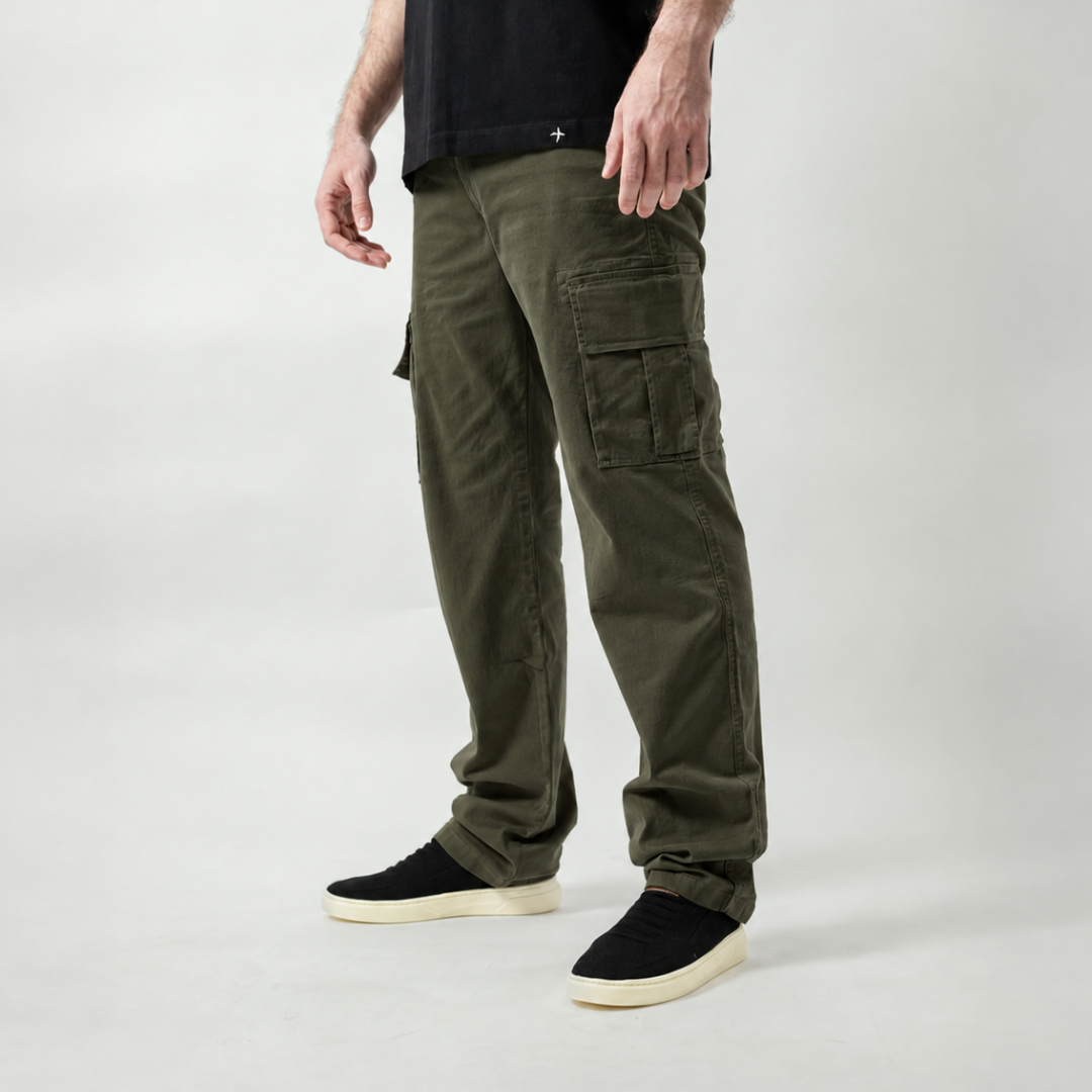 Pantalón Cargo Con Bordado